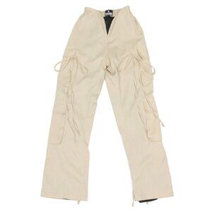 Varenne Cargo Pants Women's size L khaki tan lined hiking yoga activewear - 914